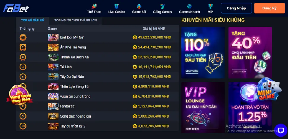 Sảnh Casino Trực Tuyến Fun888 Win